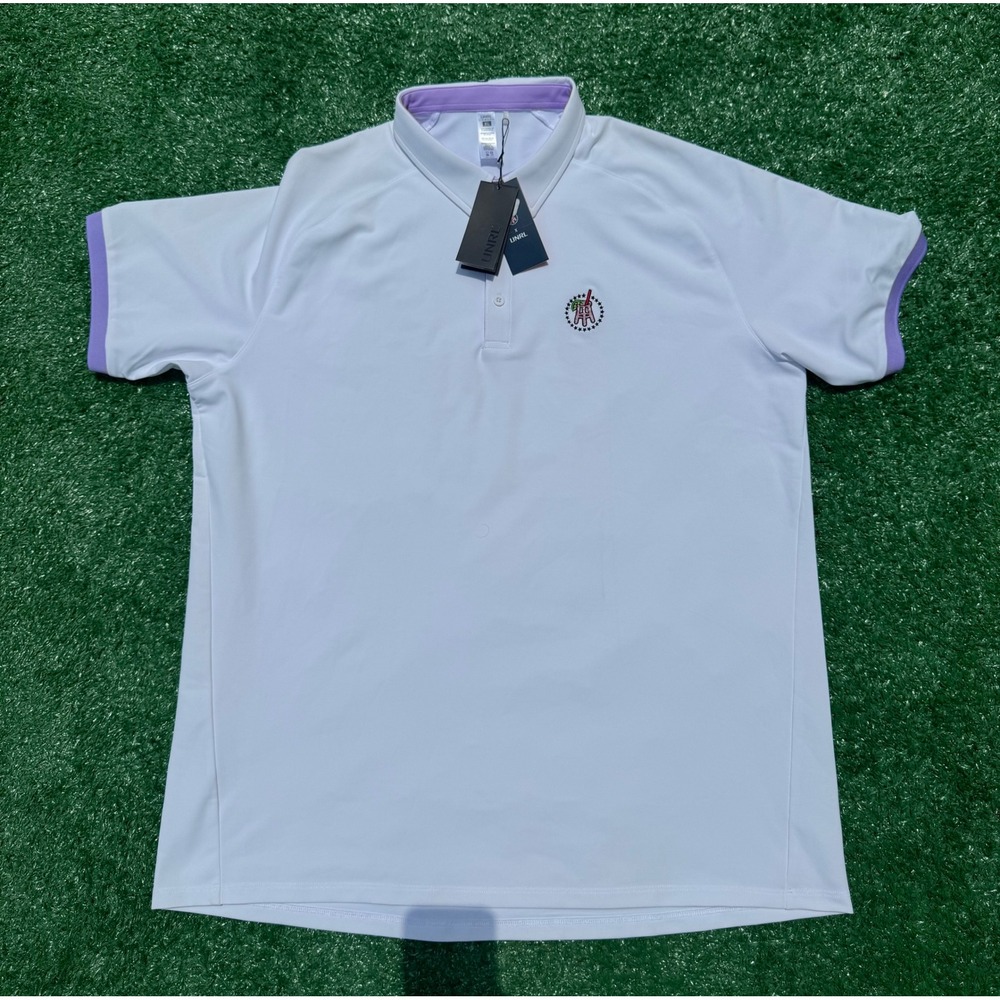 UNRL x Barstool Sports Transfusion Tradition Golf Polo Mens XL White Purple New